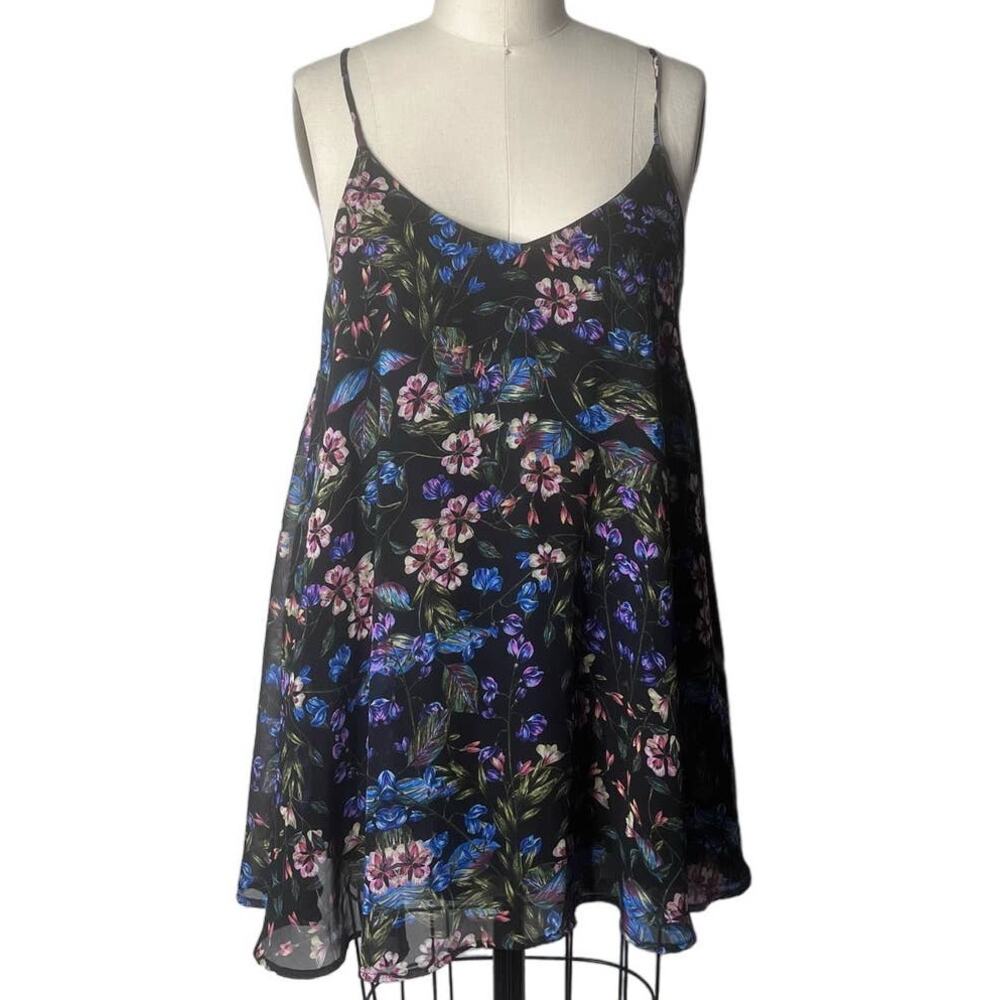 Show Me Your Mumu Circus Mini Dress in Black Floral X-Small